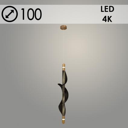 Подвес K38707/1HQ D BRASS+BK латунь/черный 14W LED 4000К d100 h1200, 24